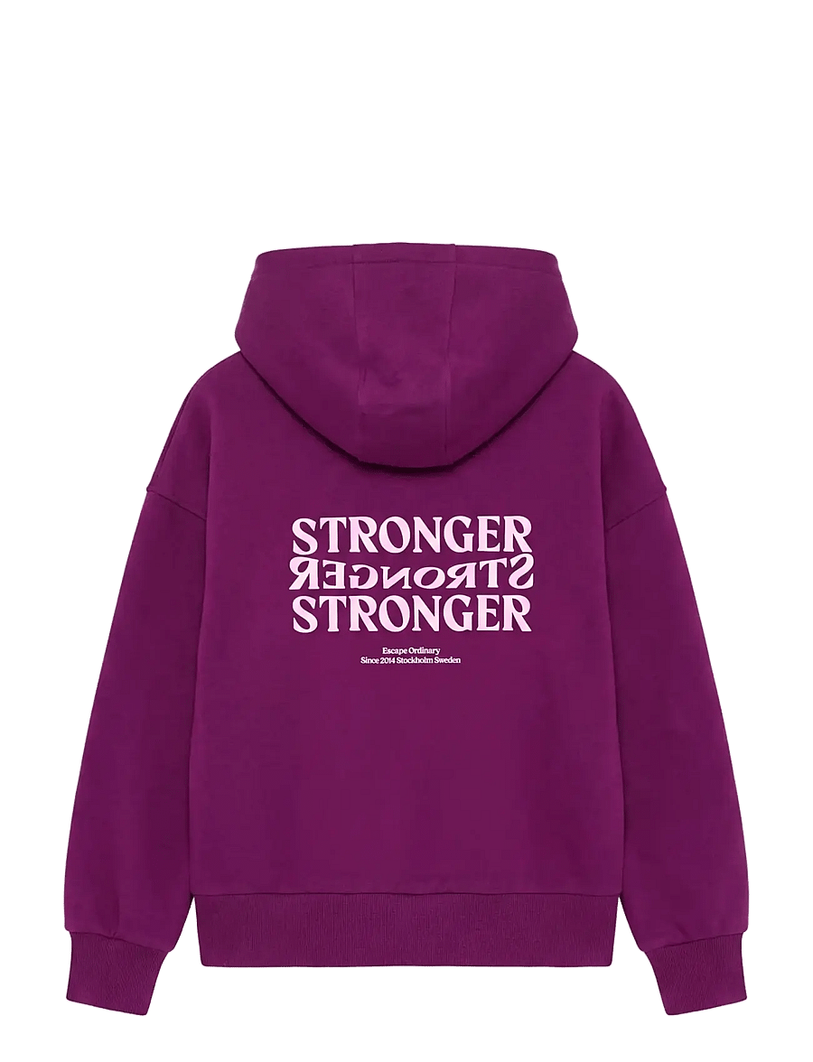 STRONGER - Relaxed Full Zip Hoodie - overdele - aubergine purple - 2