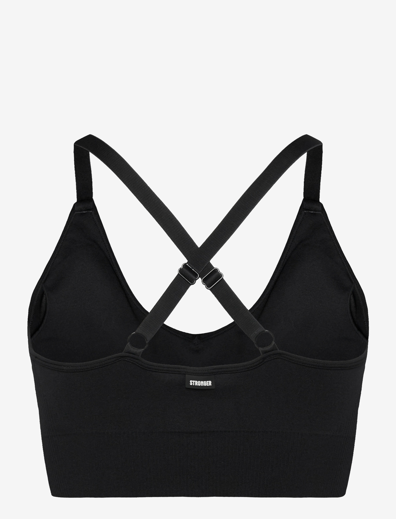 STRONGER - Seamless V-neck bra - sport bh:ar - black - 1