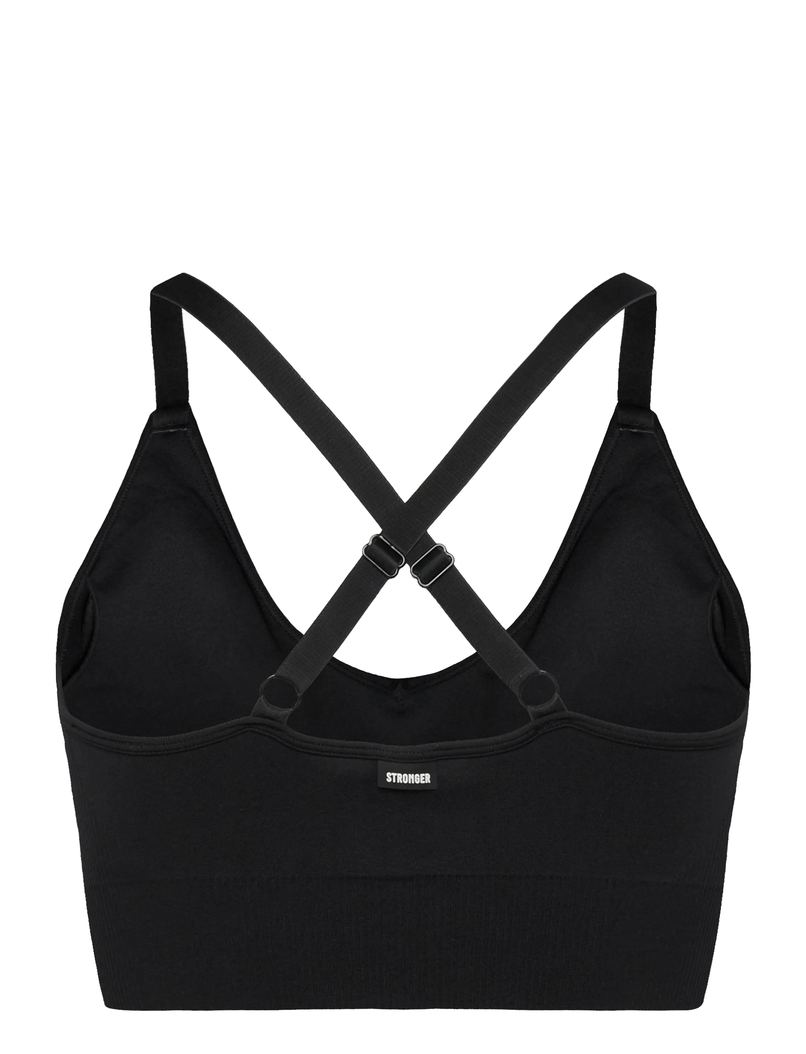 STRONGER - Seamless V-neck bra - sporta krūšturi - black - 1