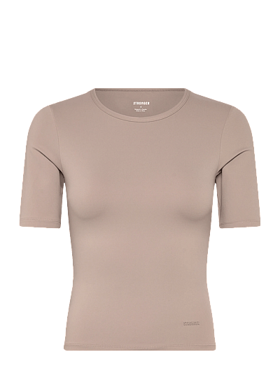 STRONGER Soft T-shirt - Toppar & T-shirts - CINDER / beige