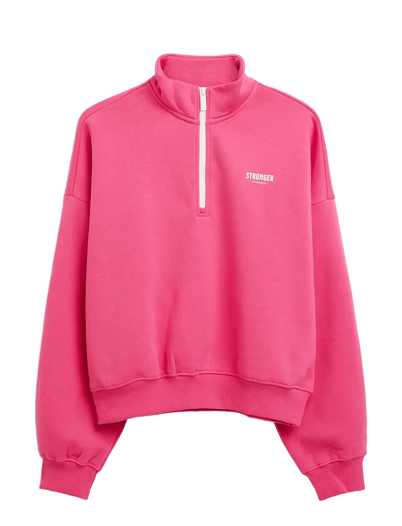 STRONGER - Half Zip Sweatshirt - sweatshirts - fandango pink - 1
