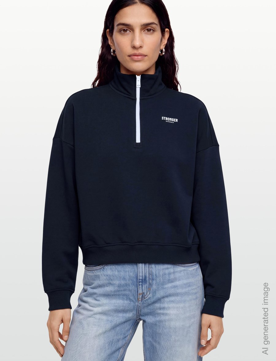 STRONGER - Half Zip Sweatshirt - sweatshirts - navy blazer - 3