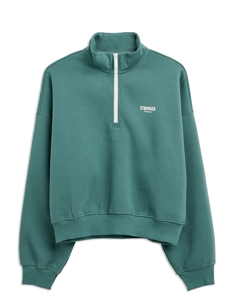 STRONGER - Half Zip Sweatshirt - sweatshirts - silver pine - 0