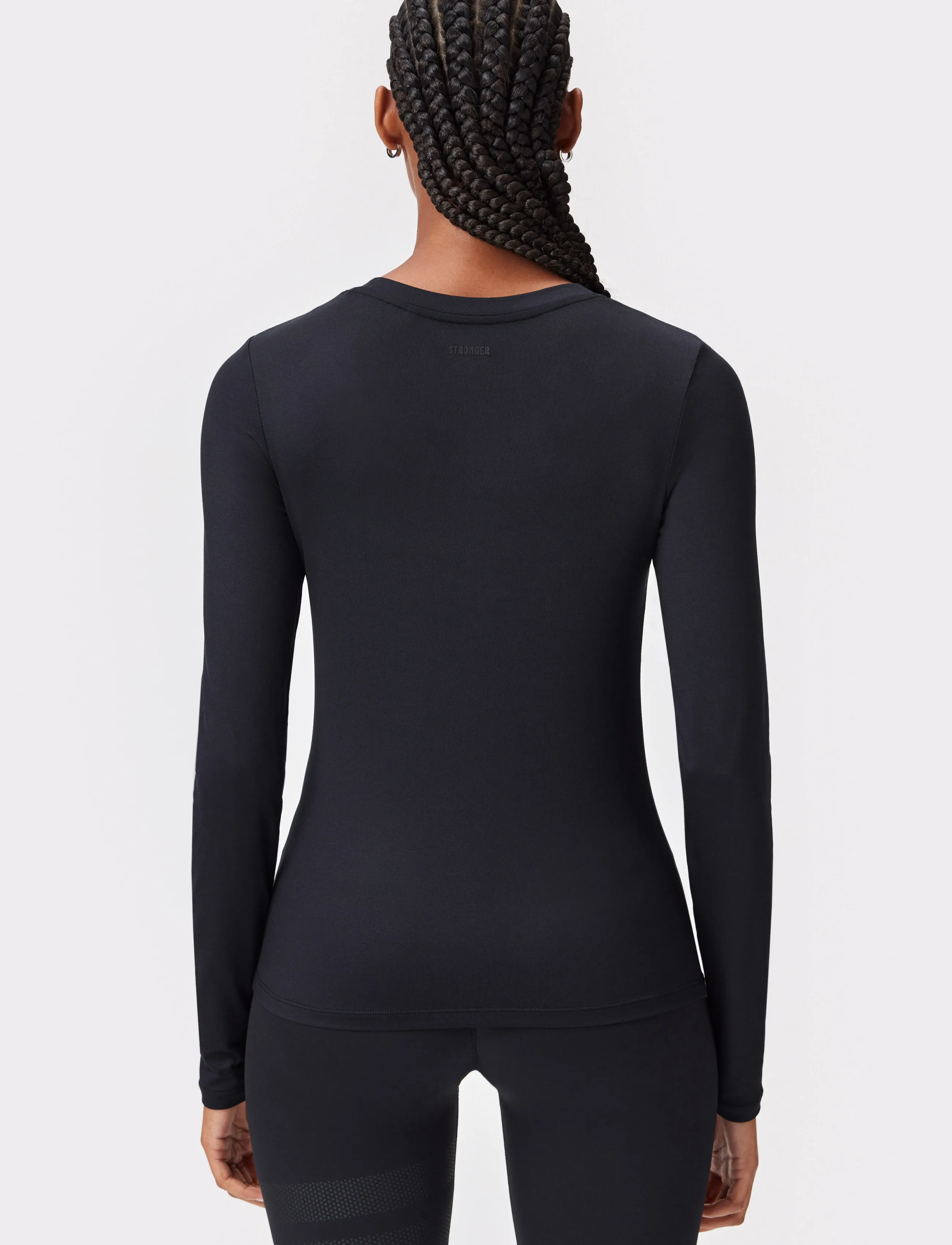 STRONGER - The One Long Sleeve - pikkade varrukatega alussärgid - black - 2