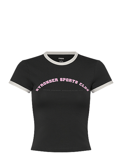 STRONGER Logo Baby Tee - Toppar & T-shirts - BRISTOL BLACK / black