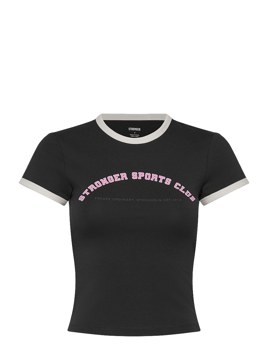 STRONGER - Logo Baby Tee - crop tops - bristol black - 0