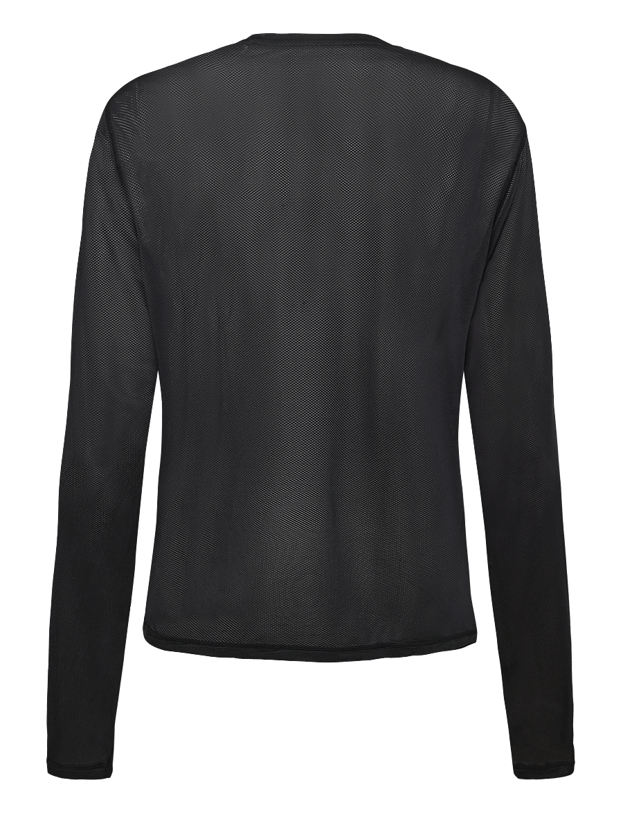 STRONGER - Mesh Running Long Sleeve - långärmade tröjor - black - 2
