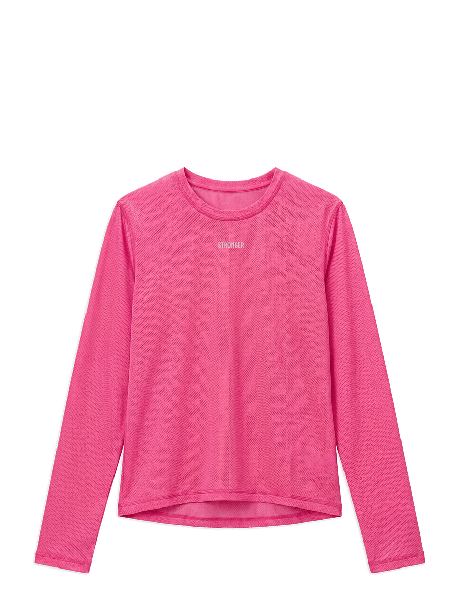 STRONGER - Mesh Running Long Sleeve - longsleeved tops - fandango pink - 1