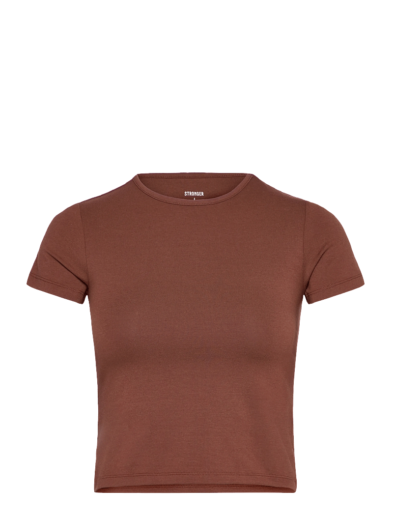 STRONGER - Jersey Crew Neck T-shirt - t-shirts - cappuccino - 0