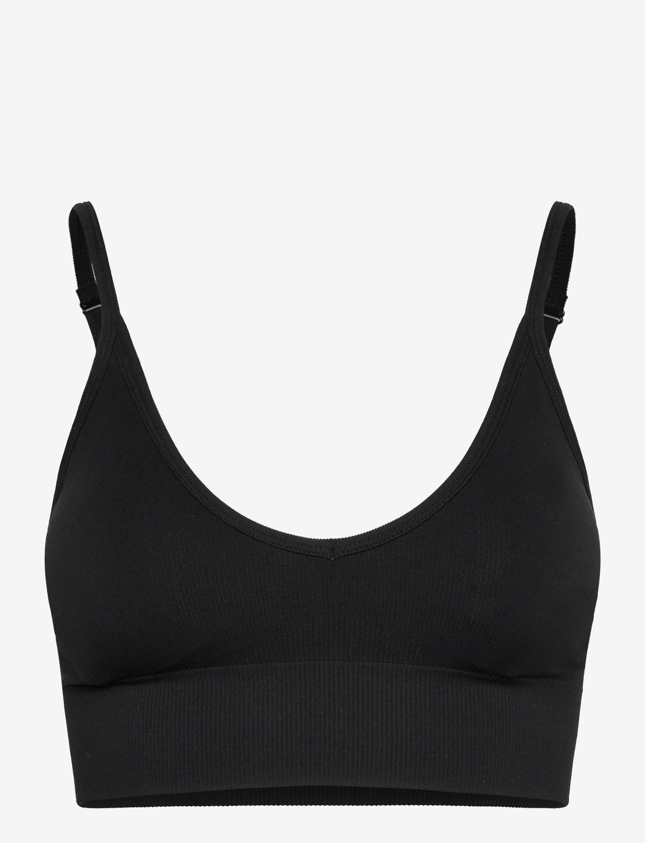 STRONGER - Seamless Ribbed Strap Sports Bra - sport bh:ar - black - 0