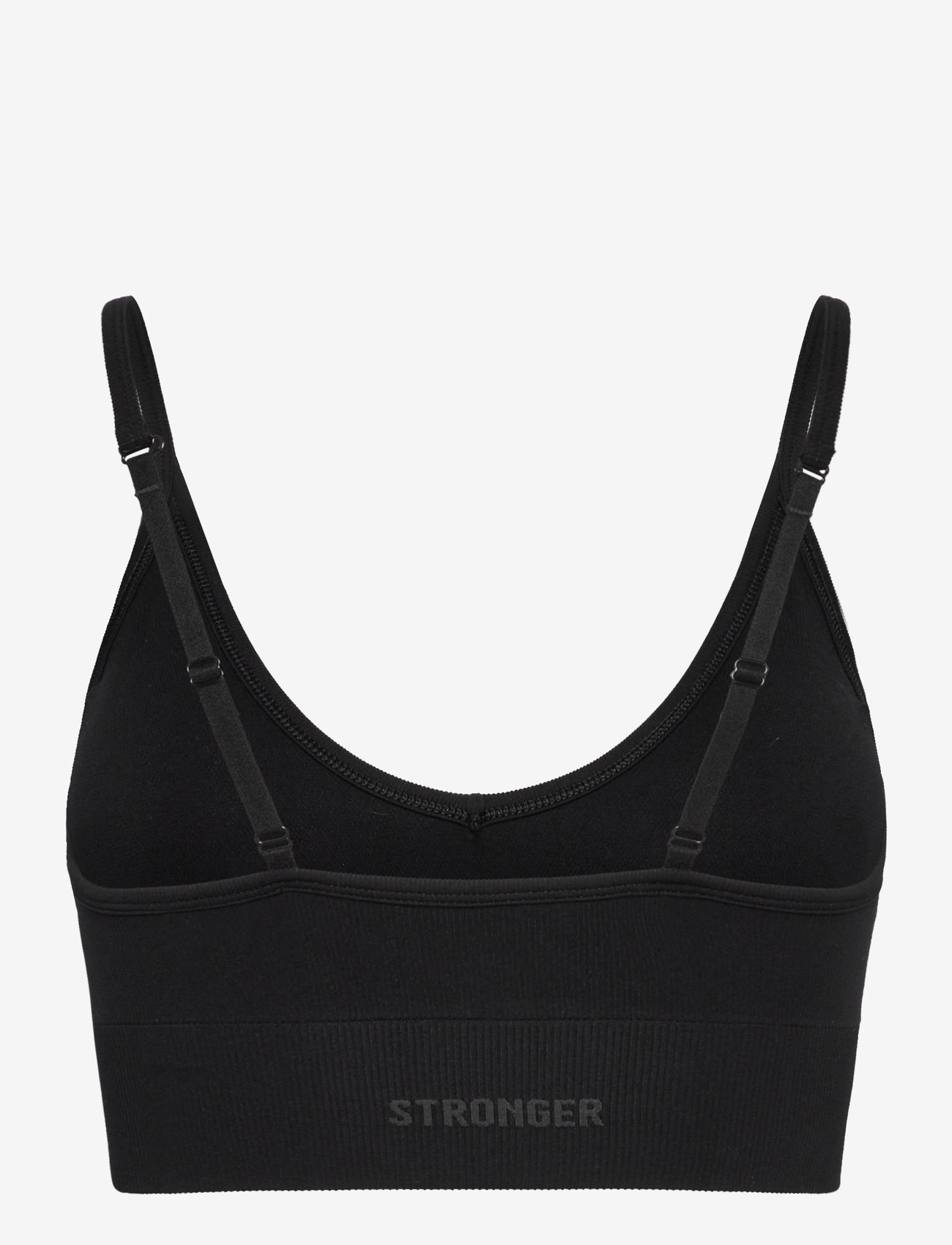 STRONGER - Seamless Ribbed Strap Sports Bra - sport bh:ar - black - 1