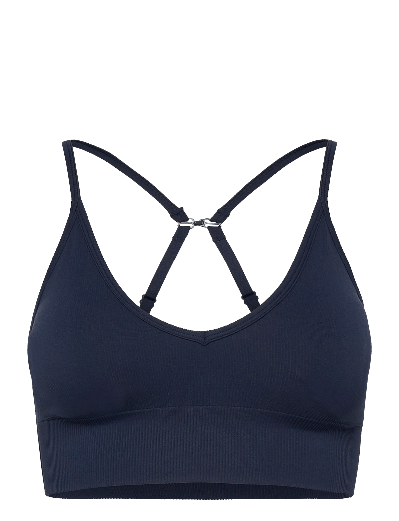 STRONGER - Seamless Ribbed Strap Sports Bra - spordirinnahoidjad - navy blazer - 0