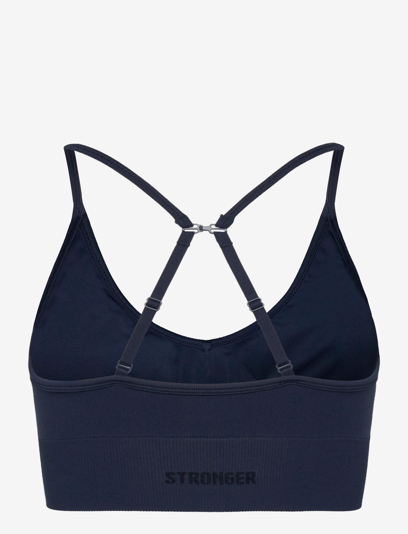 STRONGER - Seamless Ribbed Strap Sports Bra - spordirinnahoidjad - navy blazer - 1
