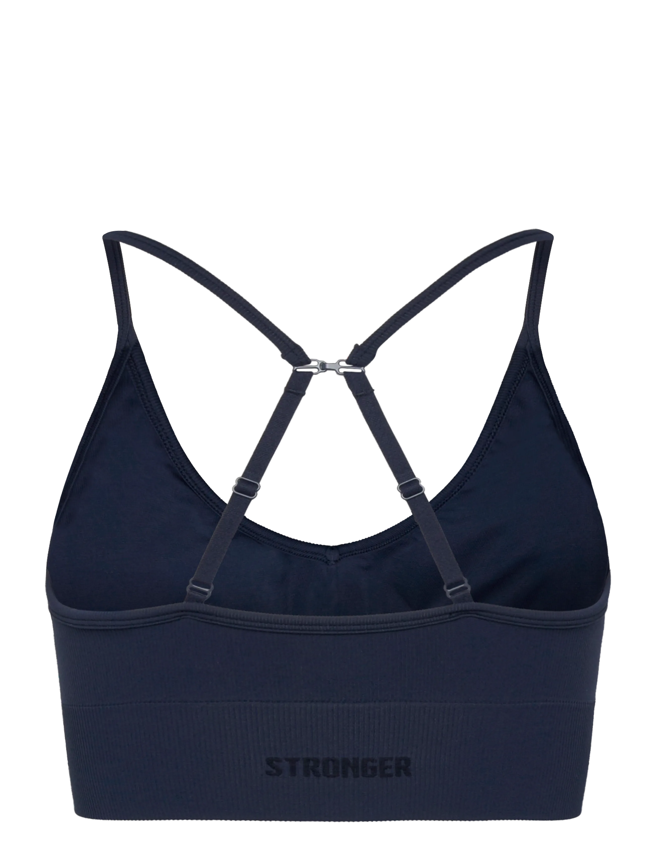 STRONGER - Seamless Ribbed Strap Sports Bra - sports bras - navy blazer - 1