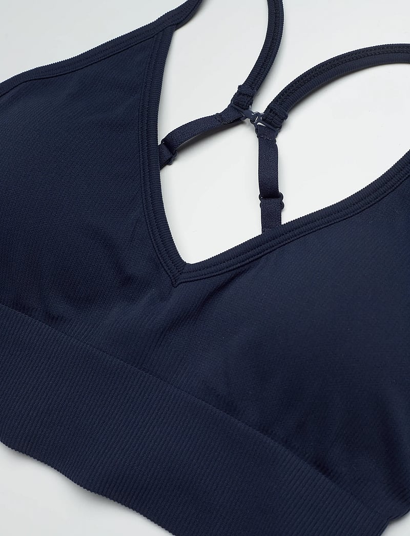 STRONGER - Seamless Ribbed Strap Sports Bra - spordirinnahoidjad - navy blazer - 2