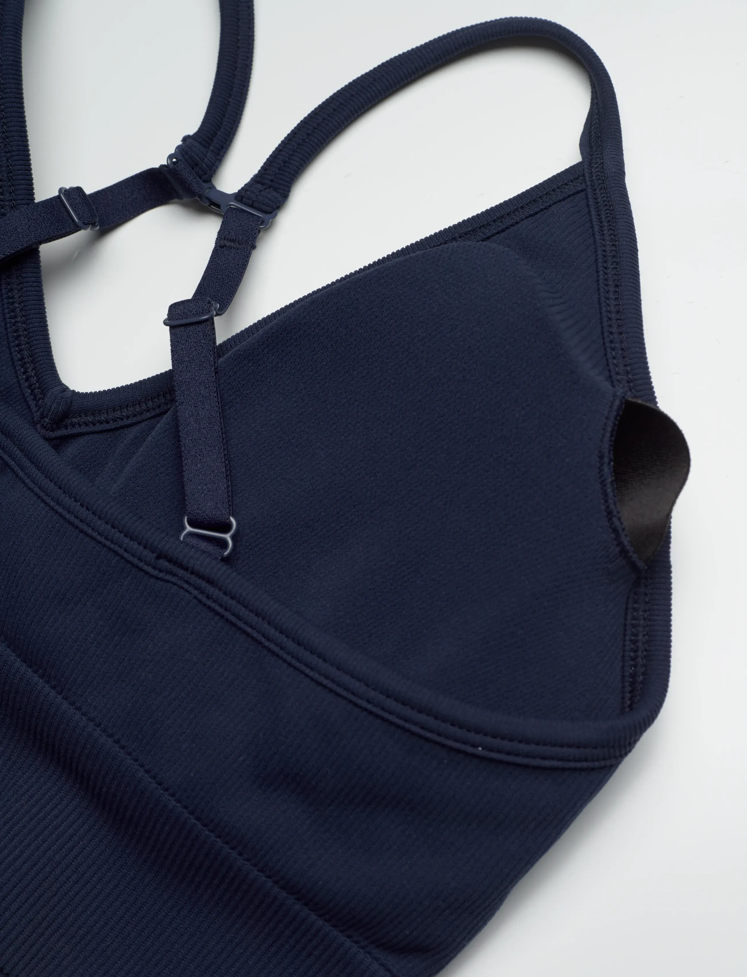 STRONGER - Seamless Ribbed Strap Sports Bra - sports bras - navy blazer - 3