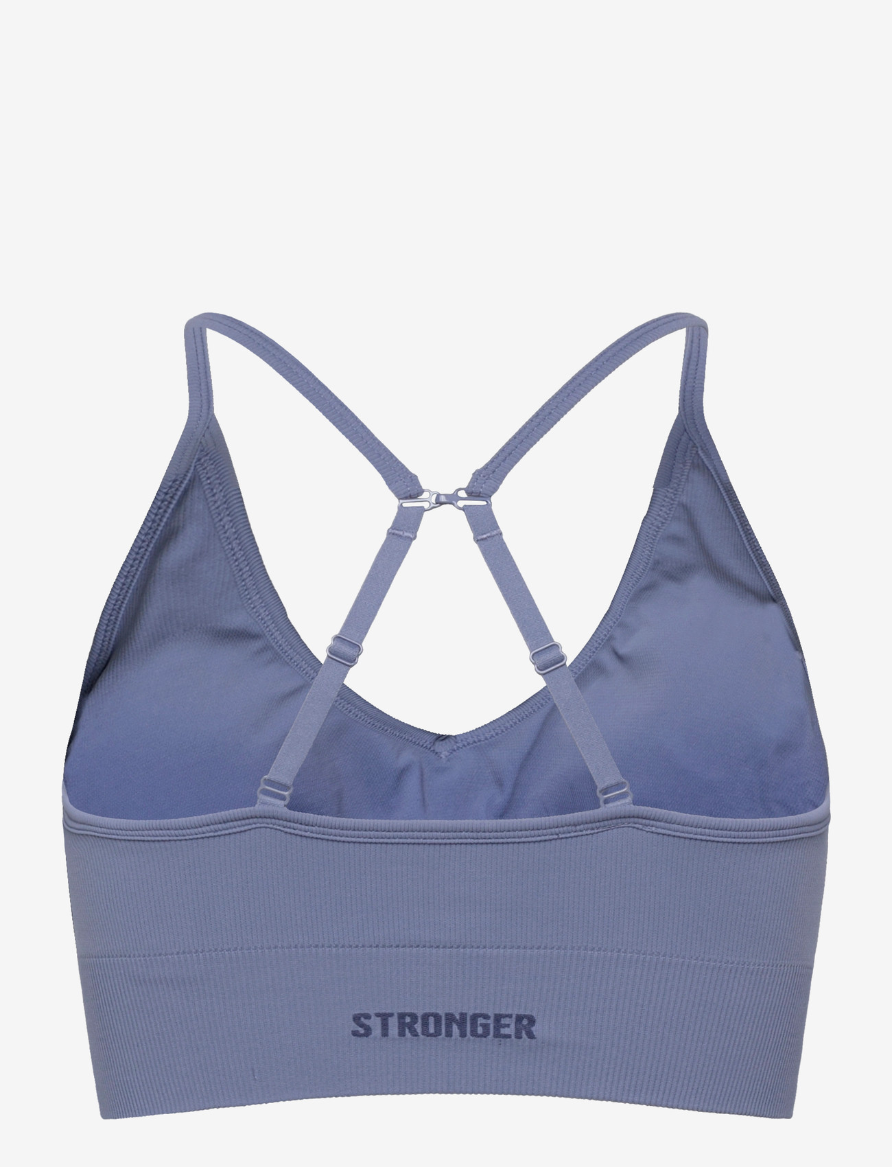 STRONGER - Seamless Ribbed Strap Sports Bra - sports-bh'er - tempest blue - 1