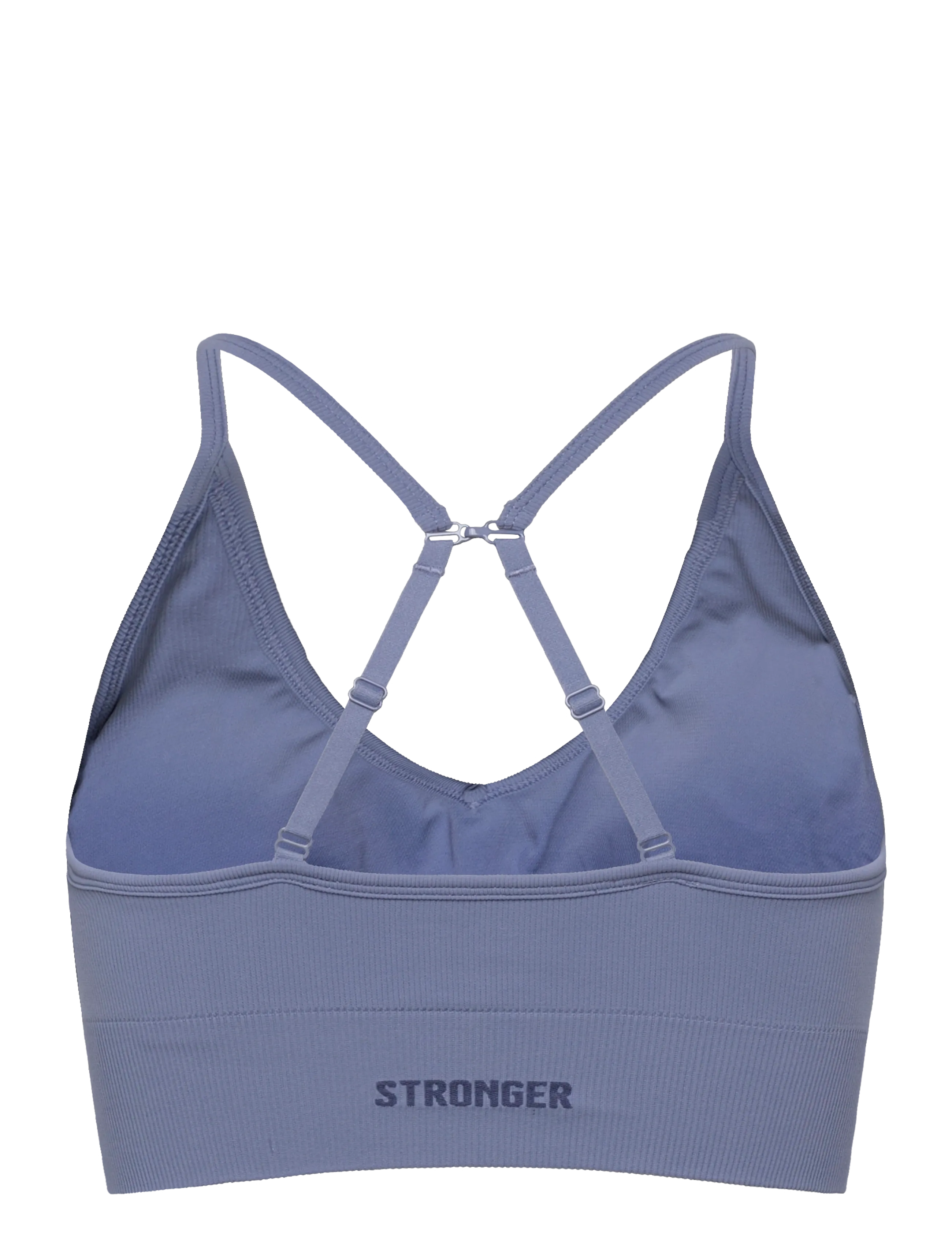 STRONGER - Seamless Ribbed Strap Sports Bra - sports bras - tempest blue - 1