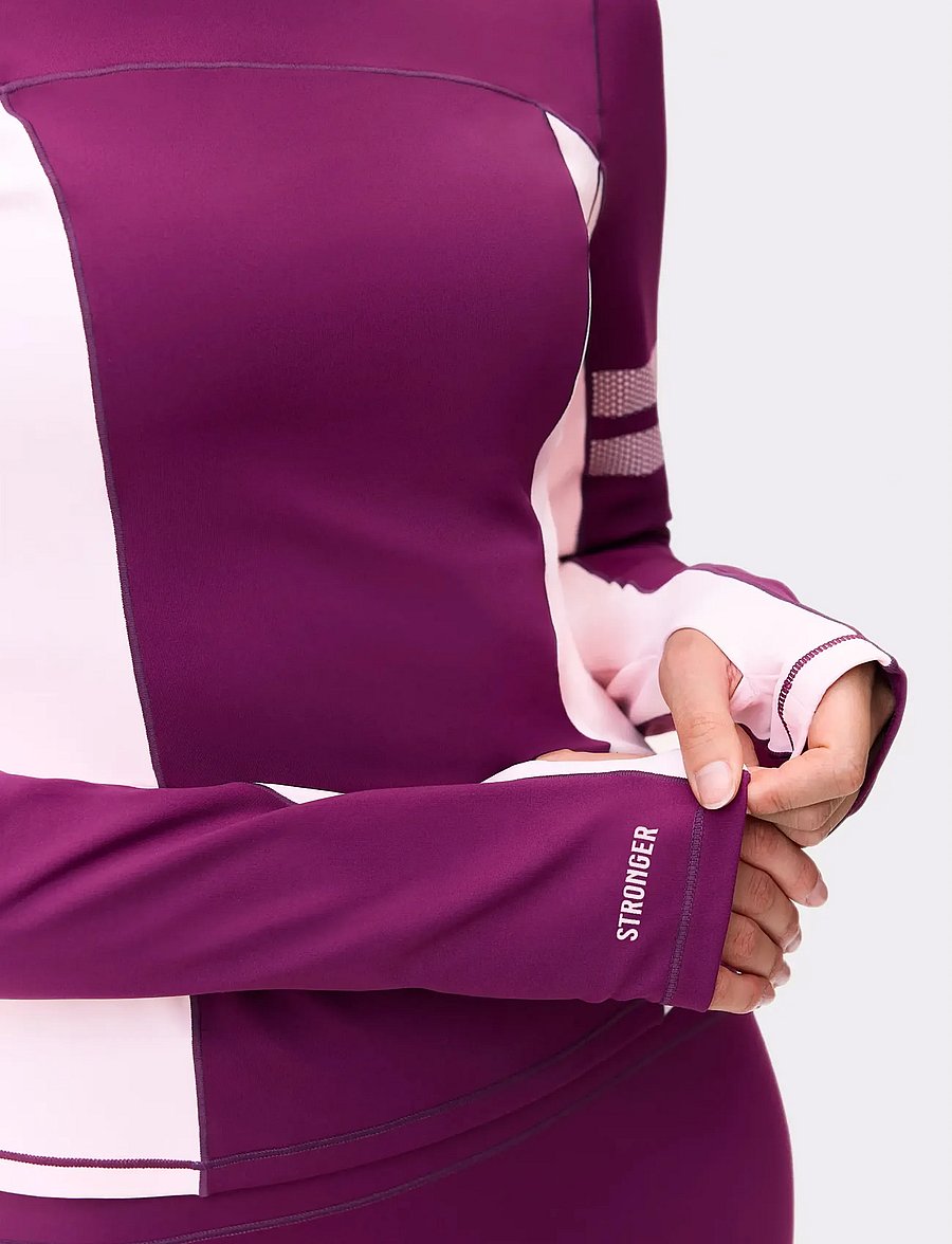 STRONGER - Thermal Poloshirt - baselayer overdele - aubergine purple - 5