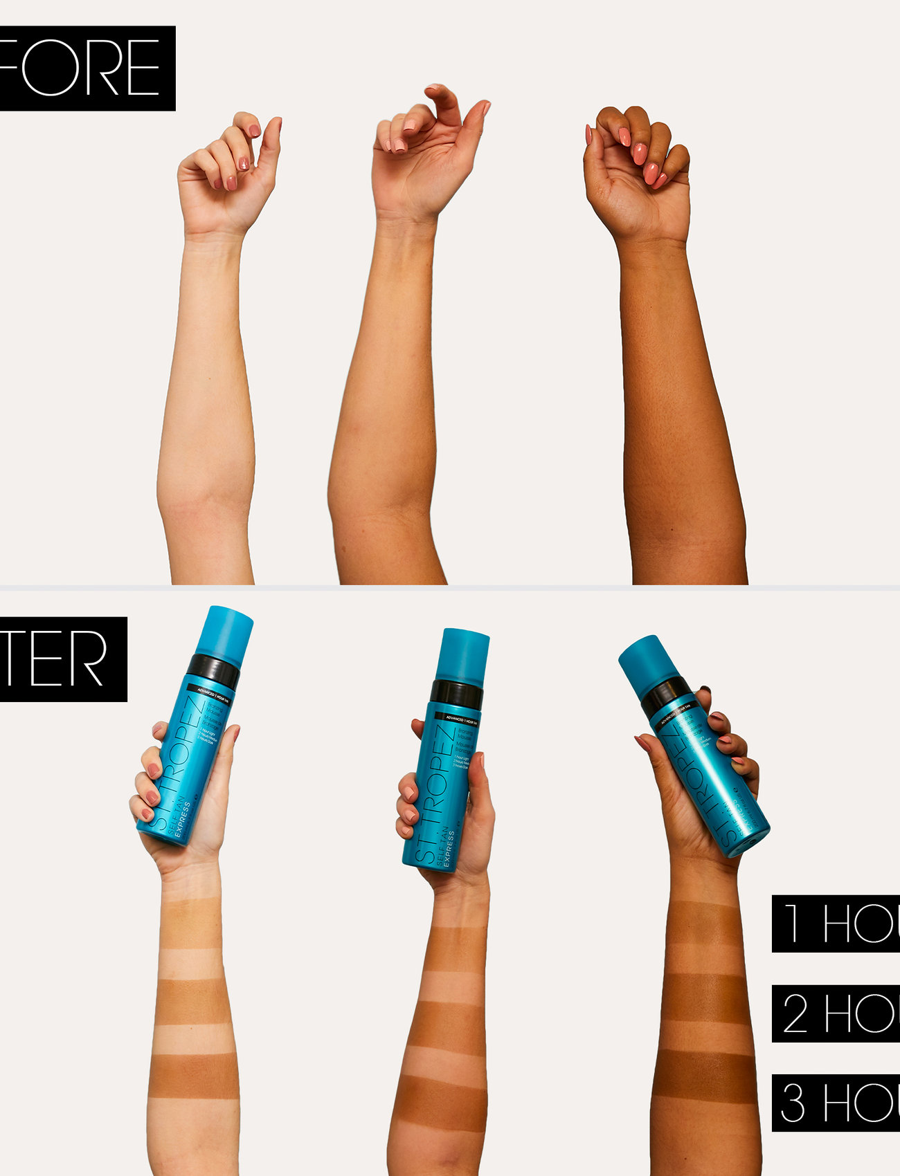 St.Tropez - Self Tan Express Mousse - light, medium/dark tan - 4