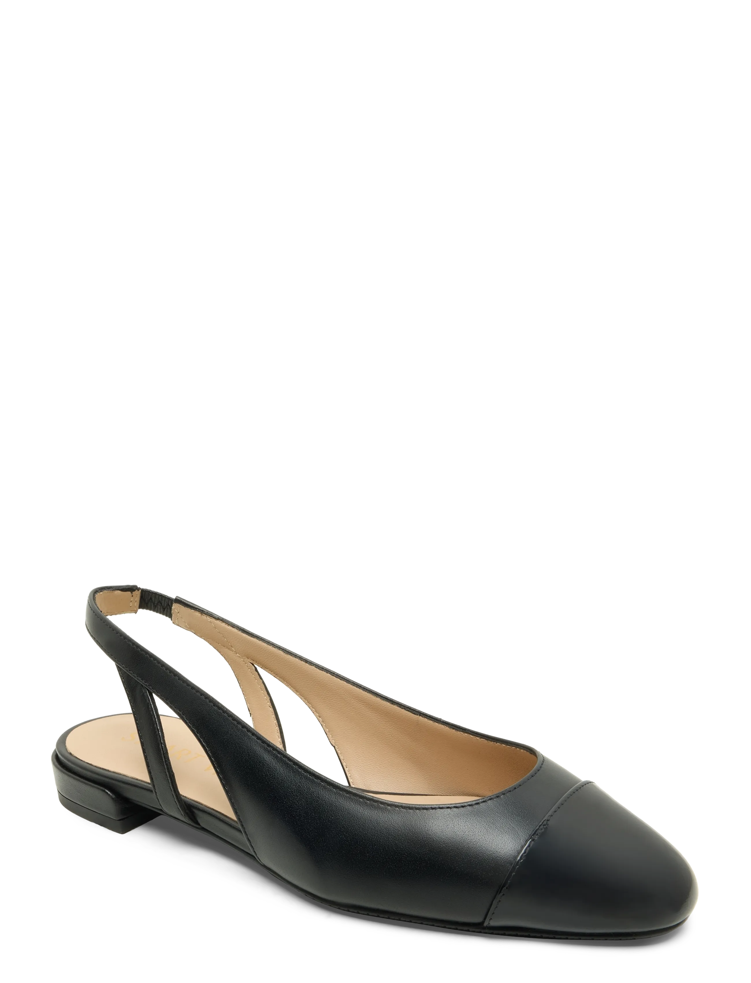 Stuart Weitzman Sleek Slingback, 38.5, Slingbacks, Schwarz - Flat Frauen