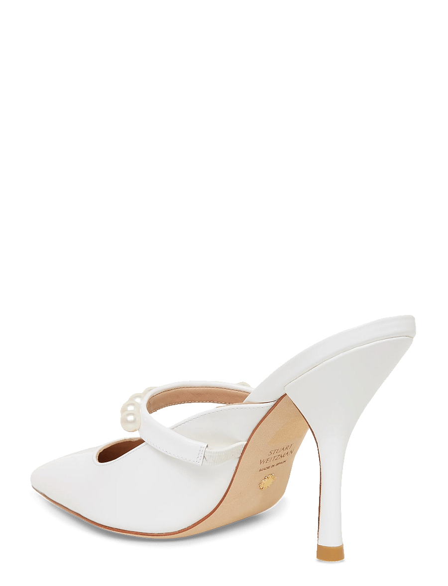 Stuart Weitzman - GOLDIE 100 MULE - pantoletten mit absatz - white - 1
