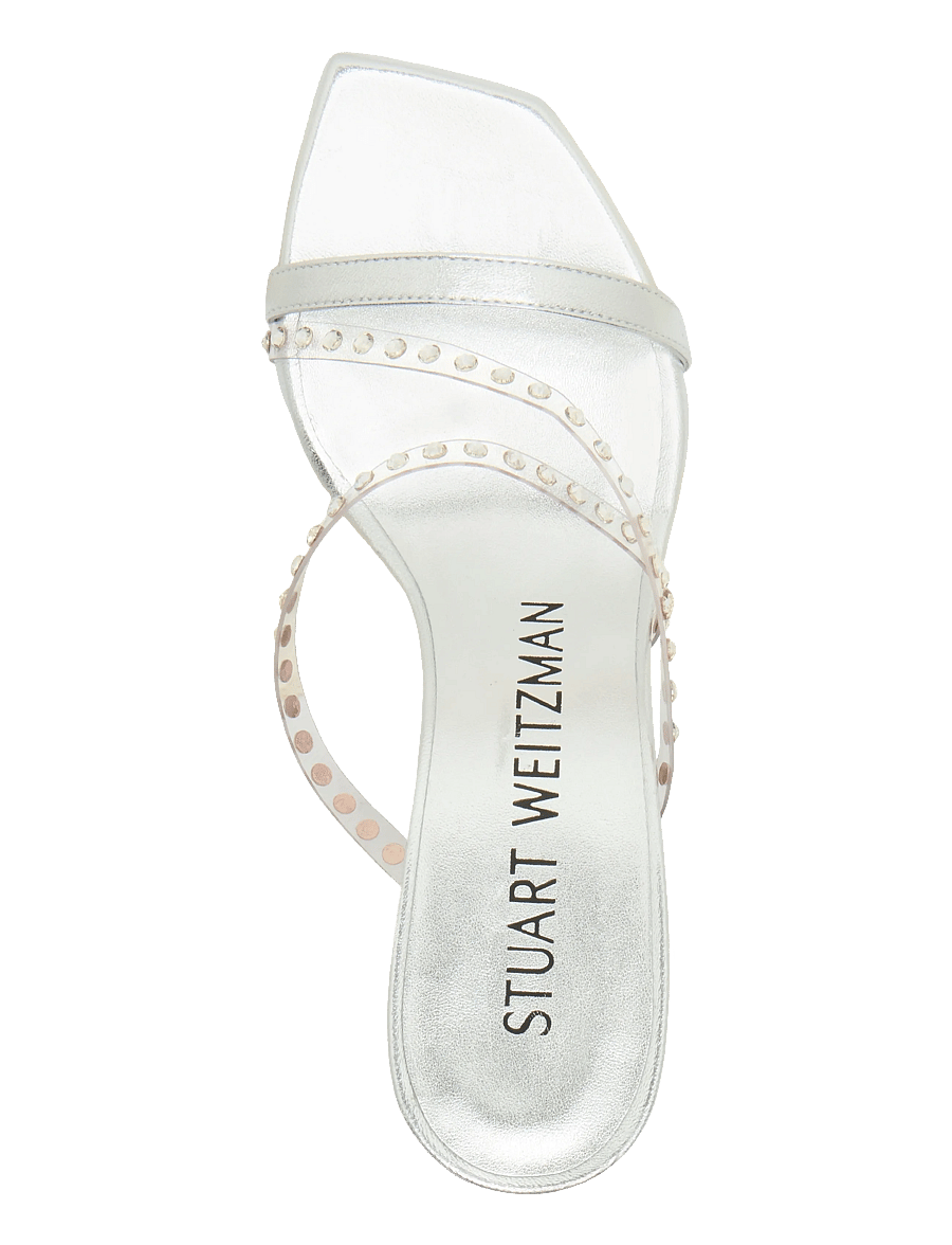 Stuart Weitzman - CRYSTAL 85 MULES - konfirmation - white - 3