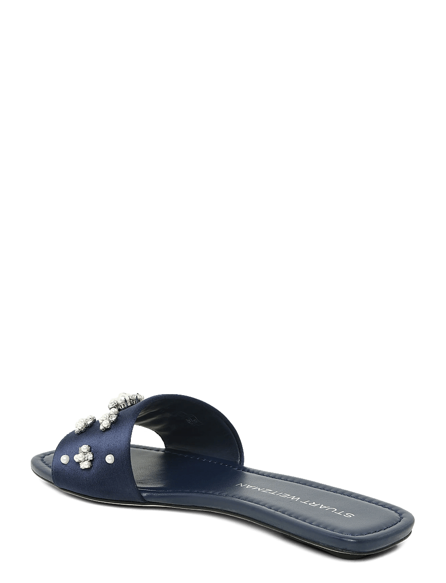 Stuart Weitzman - POPPY FLAT SLIDE - platta sandaler - black - 1
