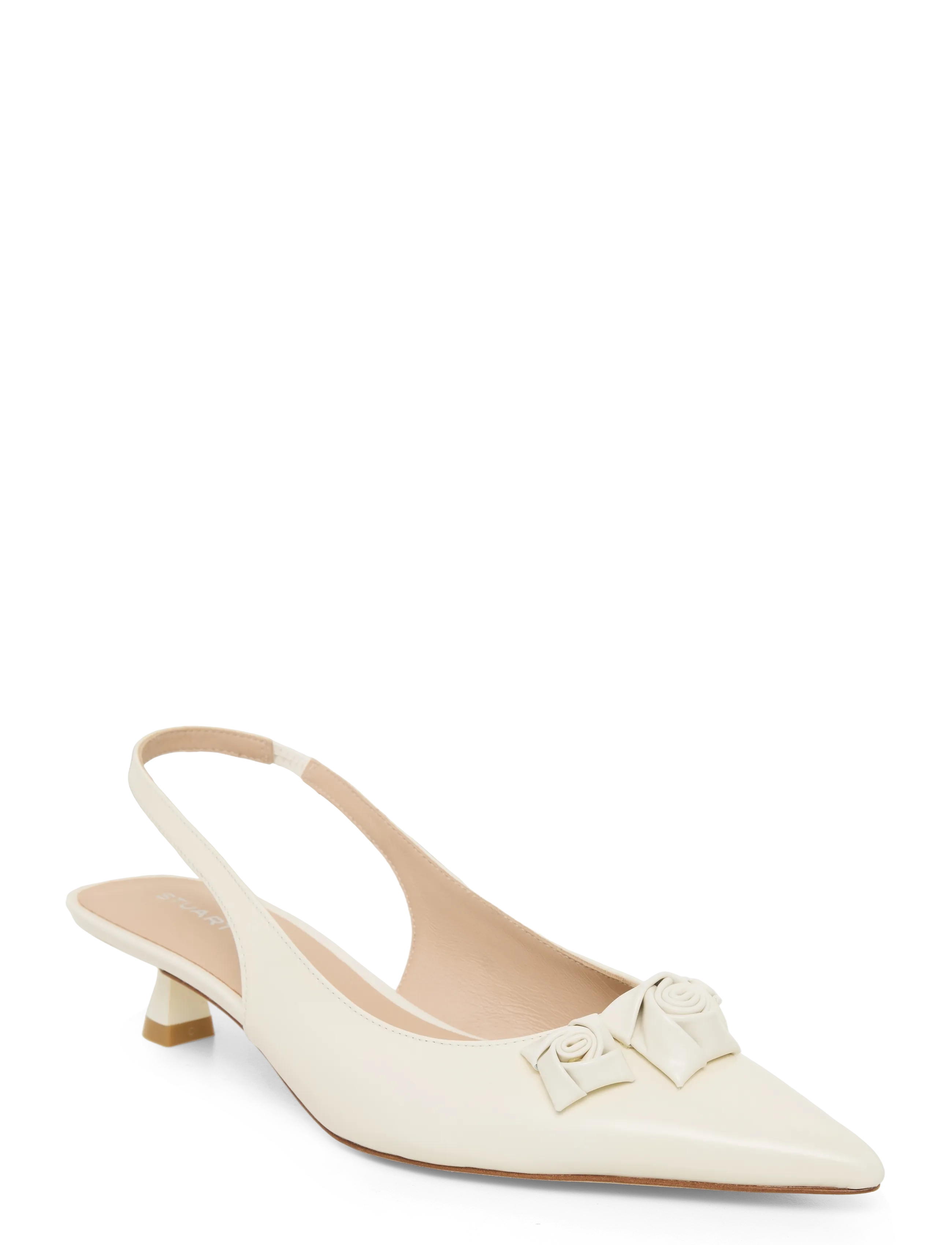Stuart Weitzman Rosie 35 Slingback, 38.5, Sling Backs, Weiß - Heeled Slingbacks, Frauen