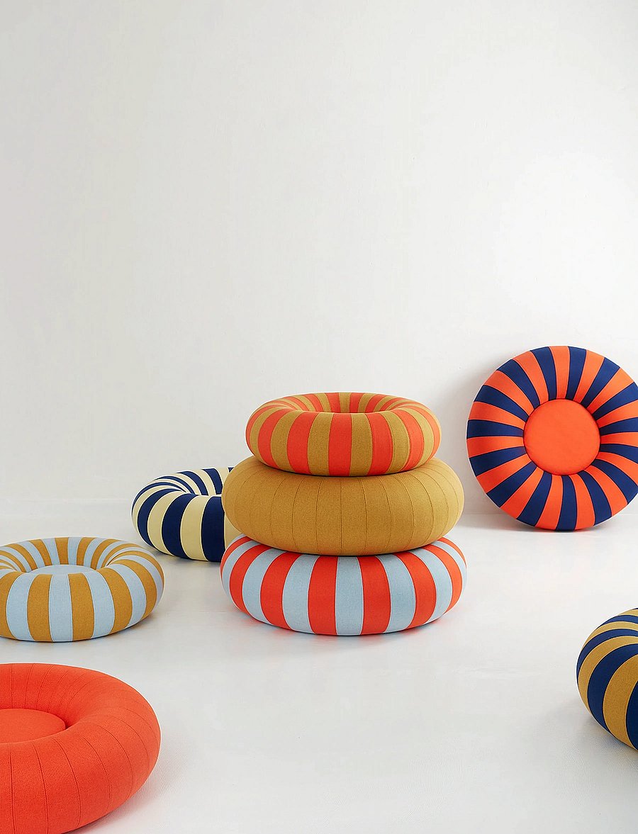 Studio About - FLOAT - poufs - dark blue/yellow - 5