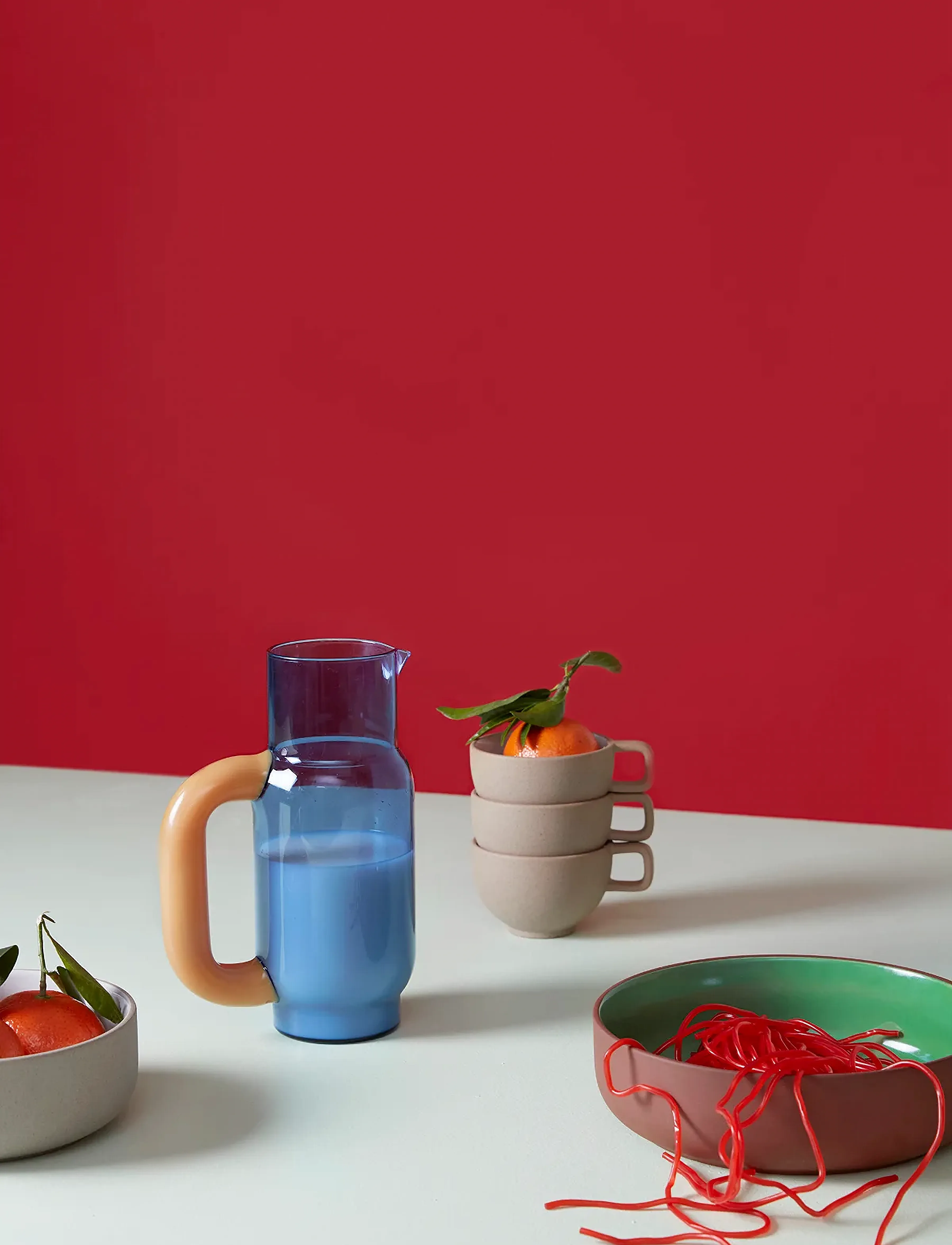 Studio About - PITCHER - vannkarafler - blue/milky amber - 4