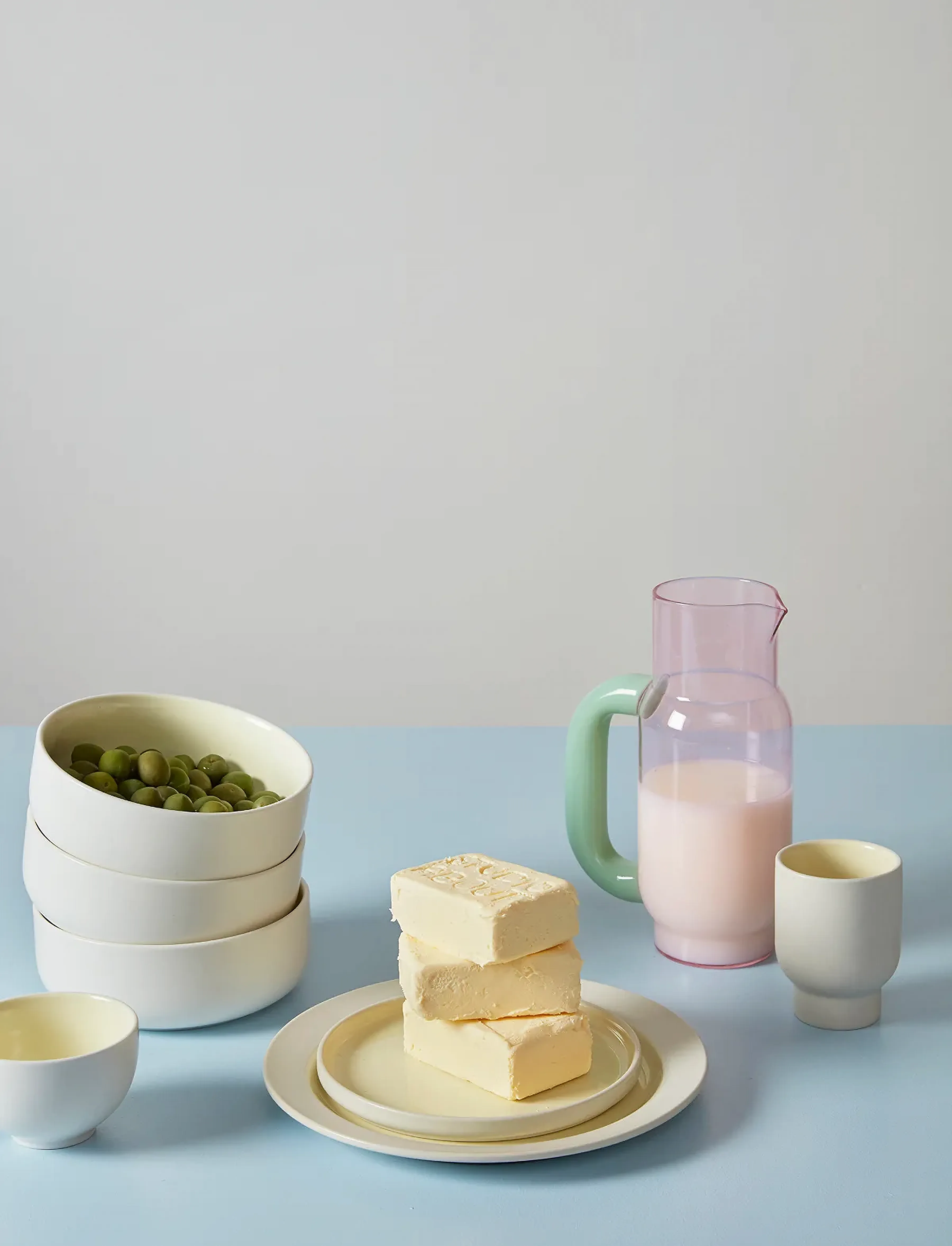 Studio About - PITCHER - vandkarafler & vandkander - milky jade/ milky rose - 4