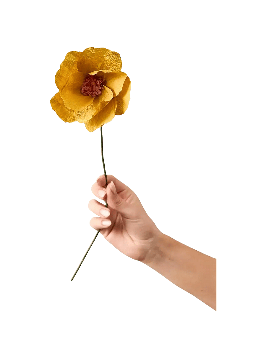 Studio About - PAPER FLOWER - ochre - 0