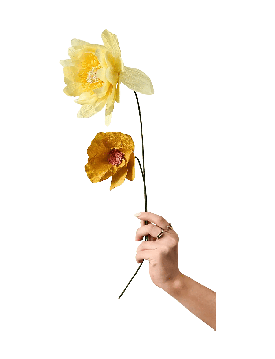 Studio About - PAPER FLOWER - ochre - 1