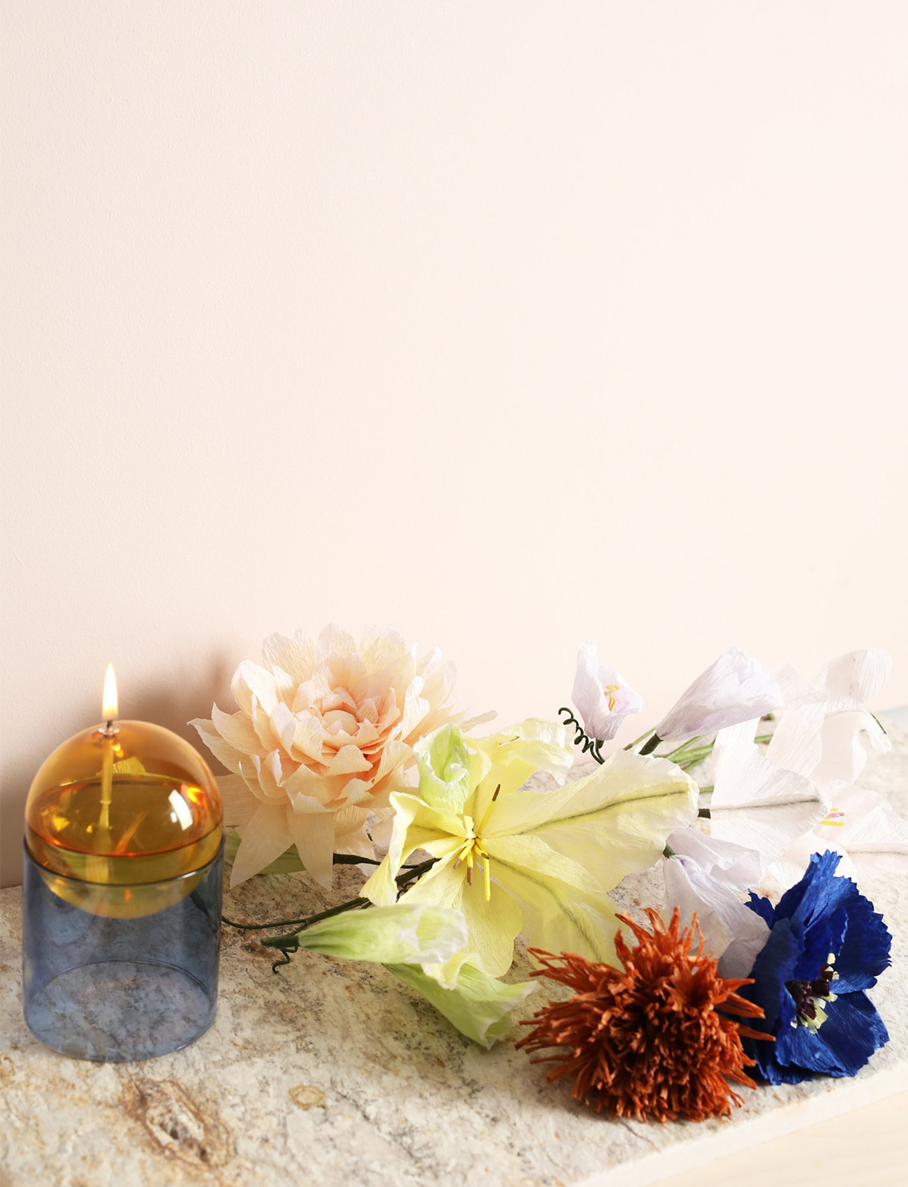 Studio About Paper Flower, L:42 cm, Decoration, Braun - Flowers, Homeware