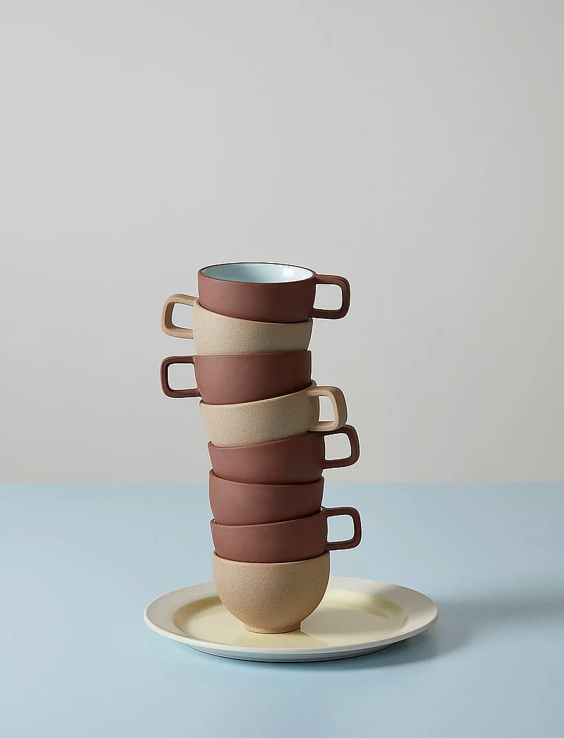 Studio About - CLAYWARE, COFFEE CUP, 2 PCS - die niedrigsten preise - sand/grey - 4