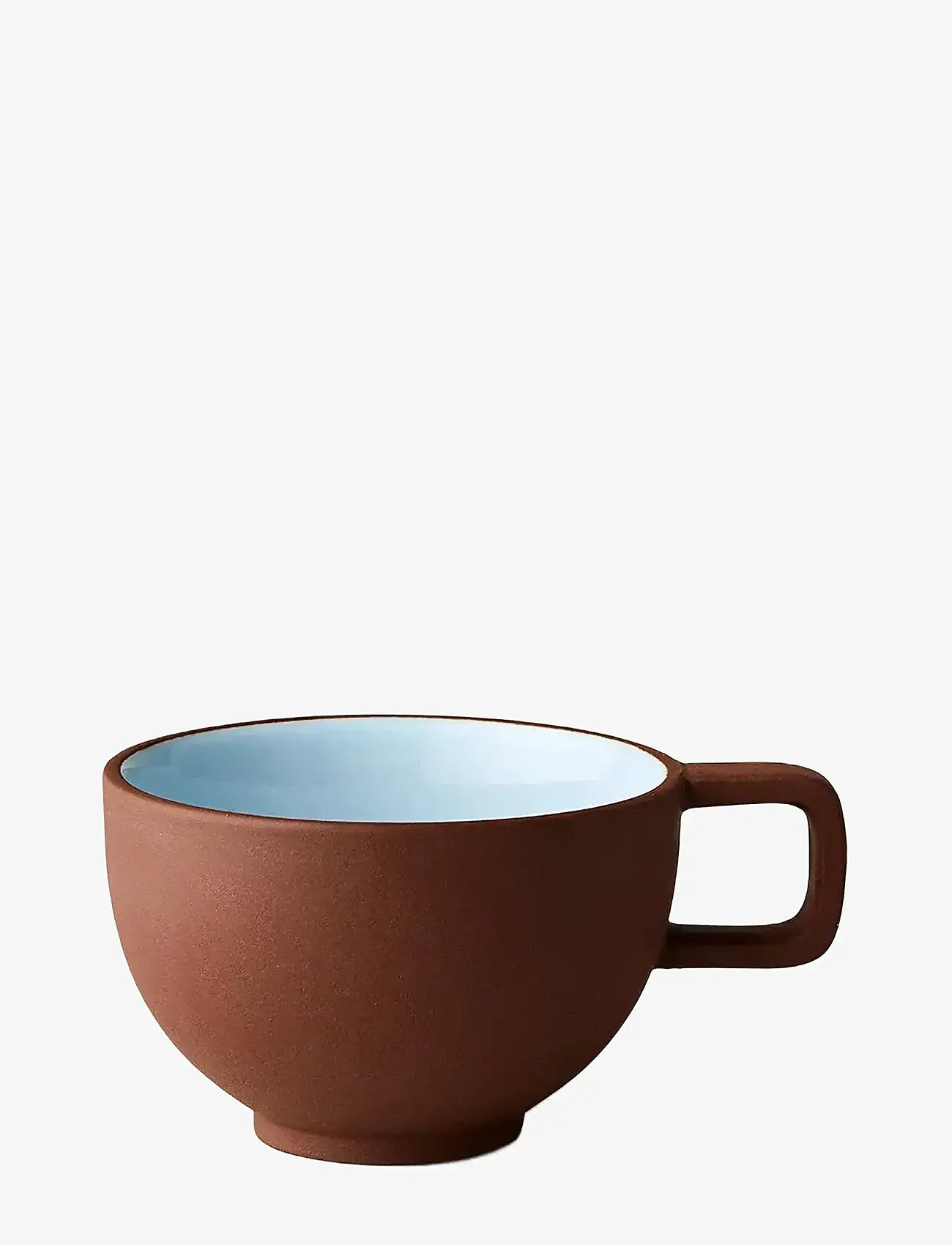 Studio About - CLAYWARE, COFFEE CUP, 2 PCS - kaffetassen - terracotta/blue - 0