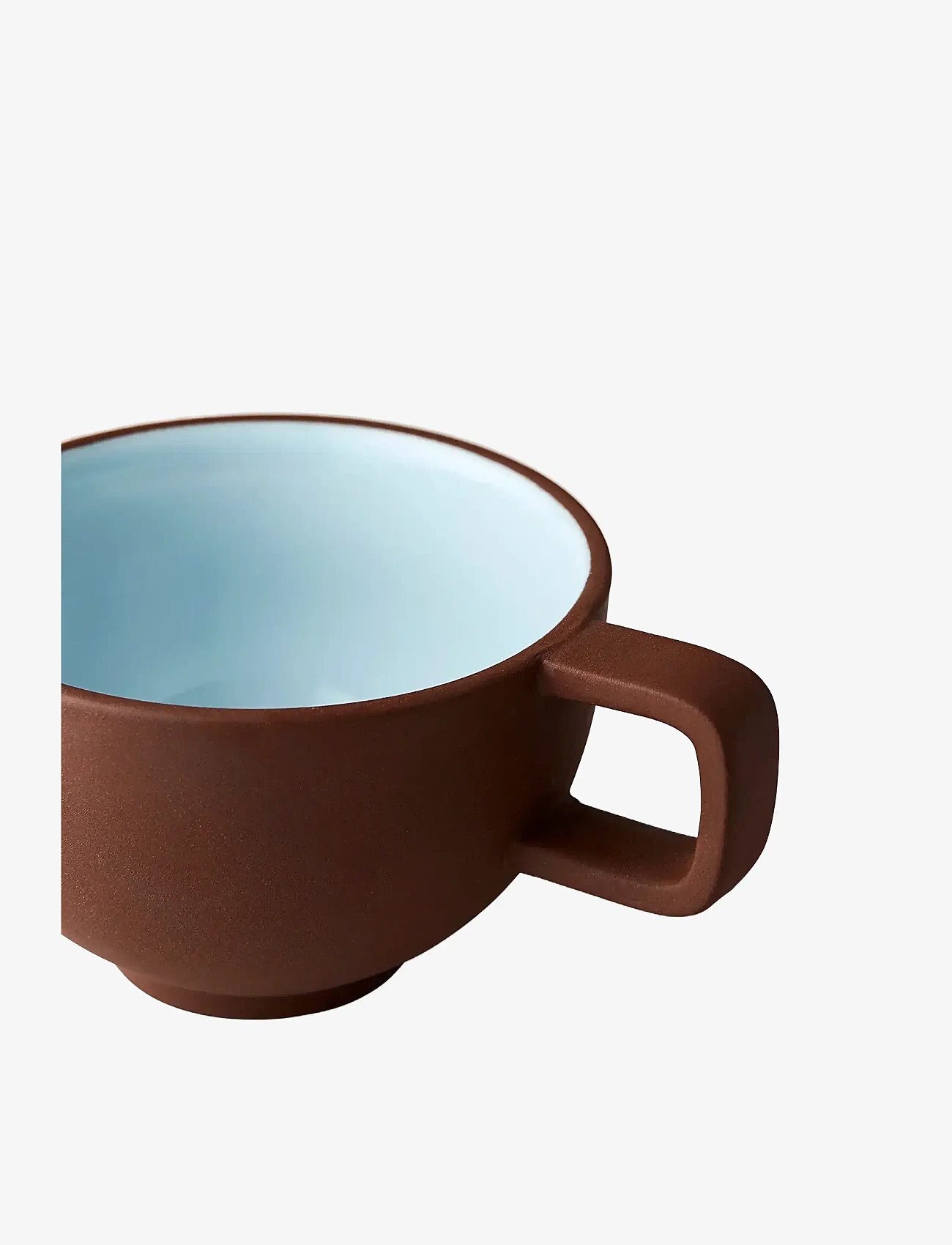 Studio About - CLAYWARE, COFFEE CUP, 2 PCS - kaffetassen - terracotta/blue - 1