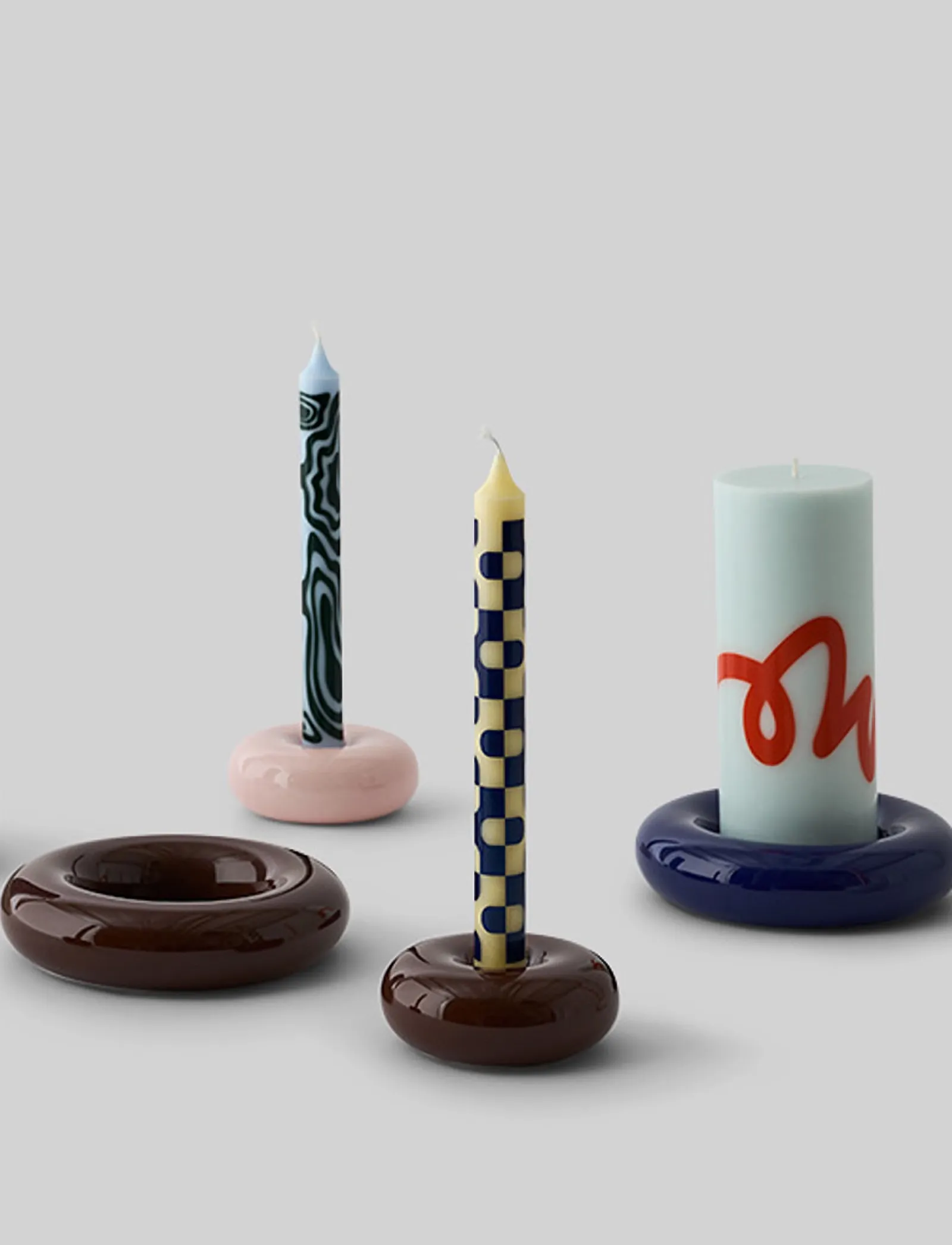 Studio About - BOB CANDLE HOLDER, SMALL, BROWN - lysestager - brown - 4