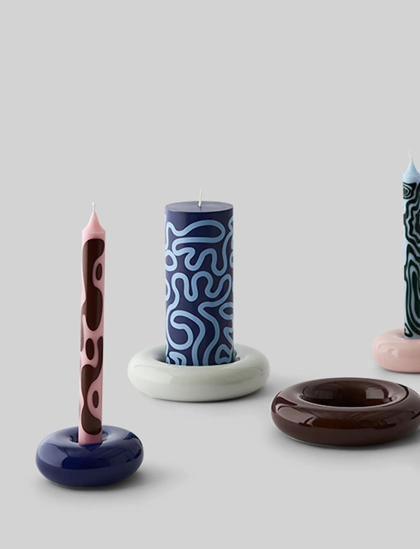 Studio About - BOB CANDLE HOLDER, SMALL, DARK BLUE - lysestager - dark blue - 4