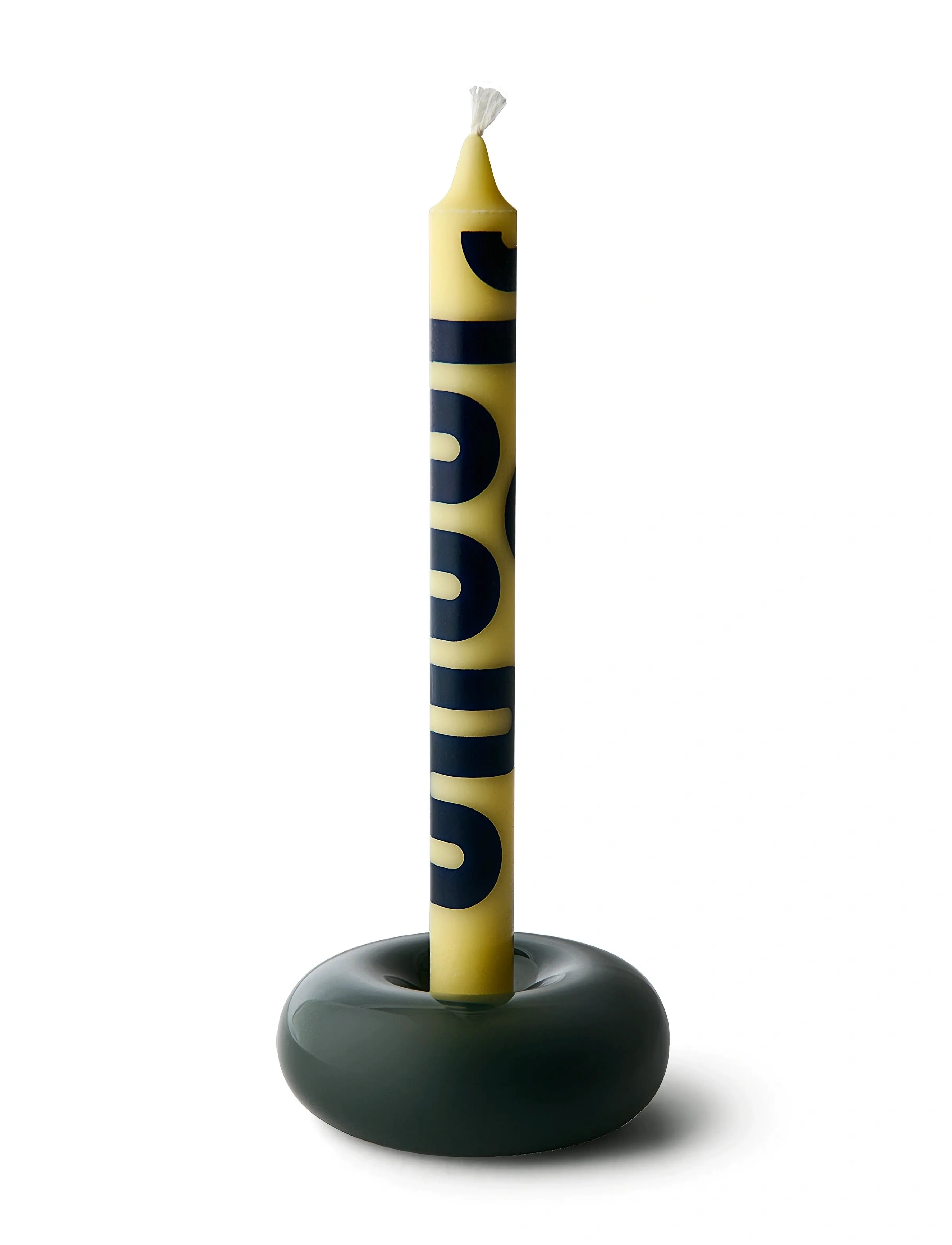 Studio About Bob Candle Holder, Small, Dark Green, Ø 10.5 cm, Green, Lysestager & Lanterner > Lysestager, Unisex