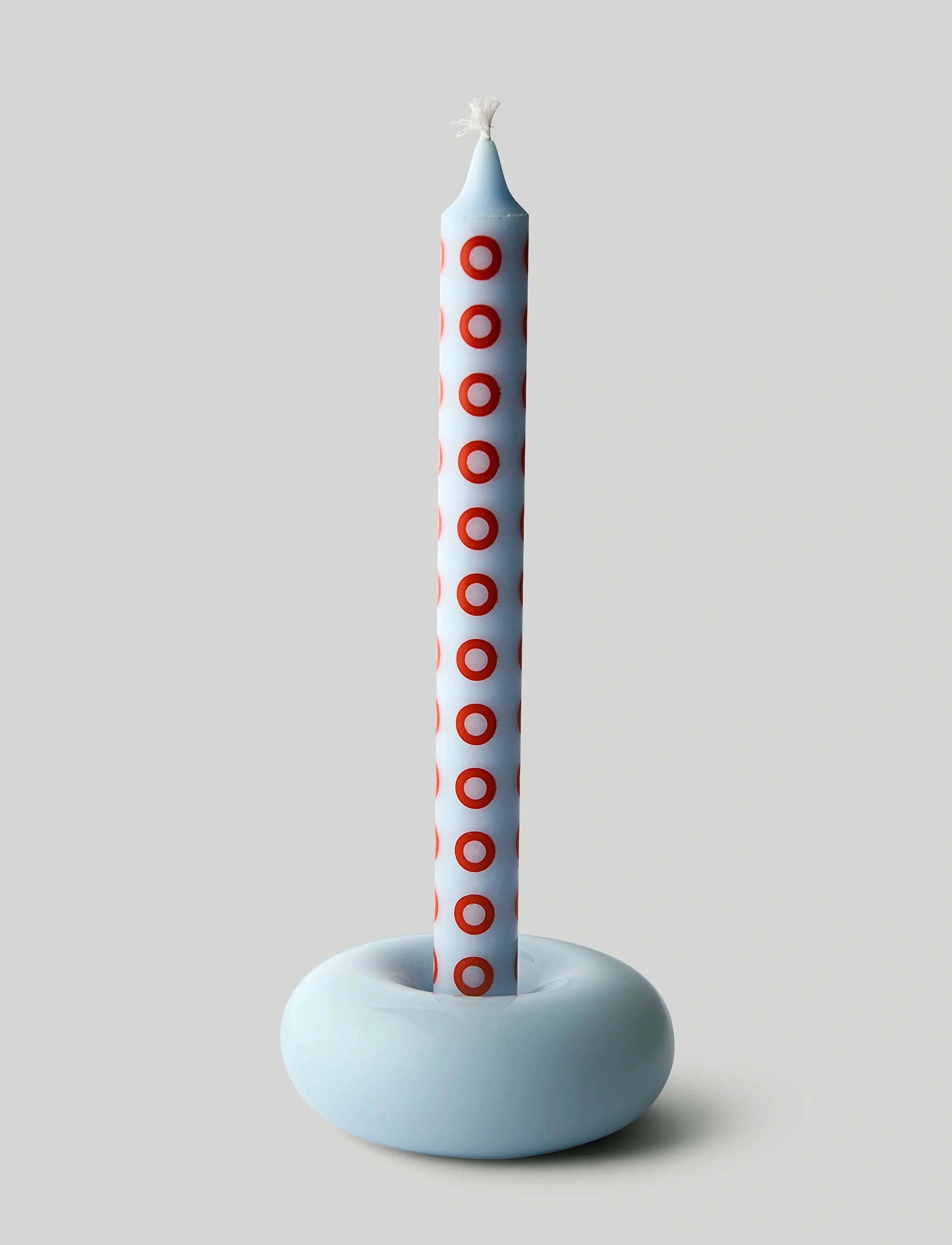 Studio About Bob Candle Holder, Small, Light Blue, Ø 10.5 cm, Candlesticks & Lanterns, Blau - Candlesticks, Homeware
