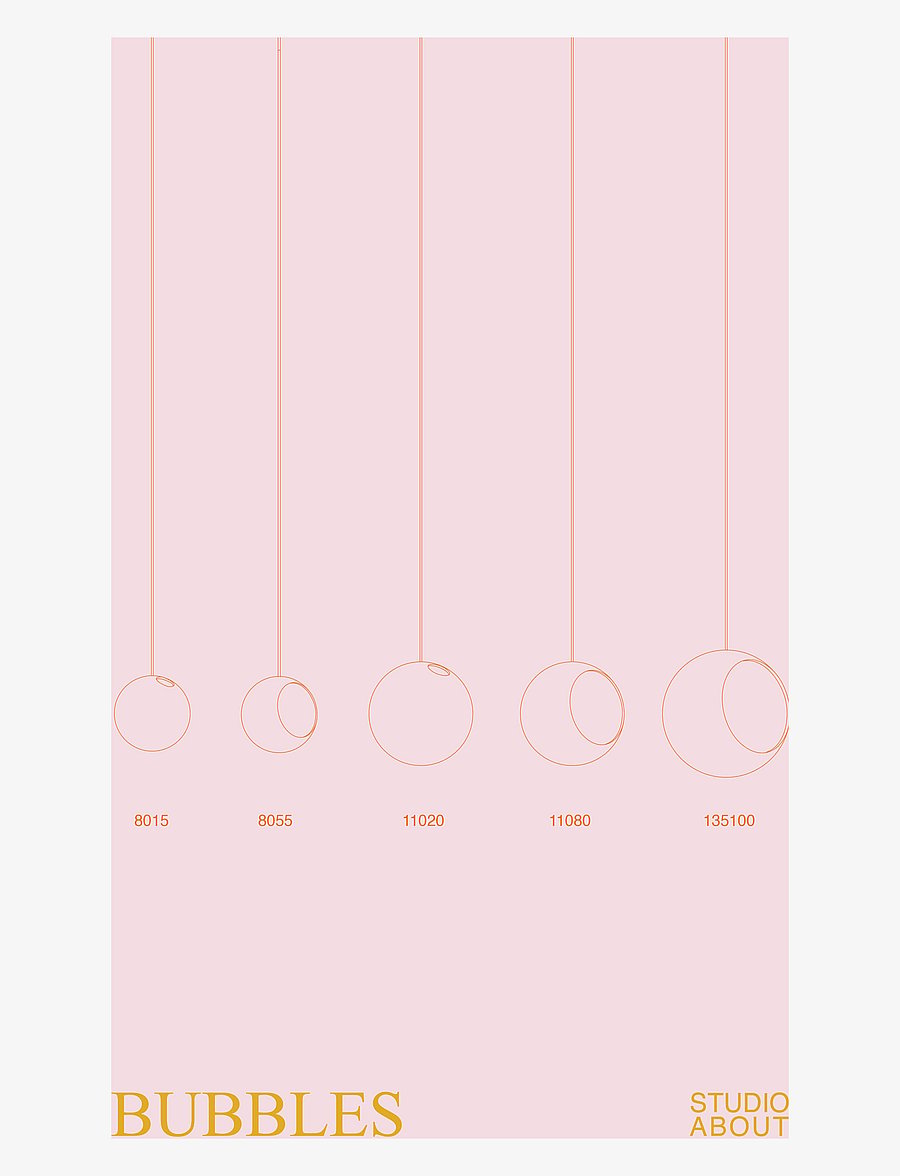 Studio About - HANGING FLOWER BUBBLE - vaasid - rose - 1