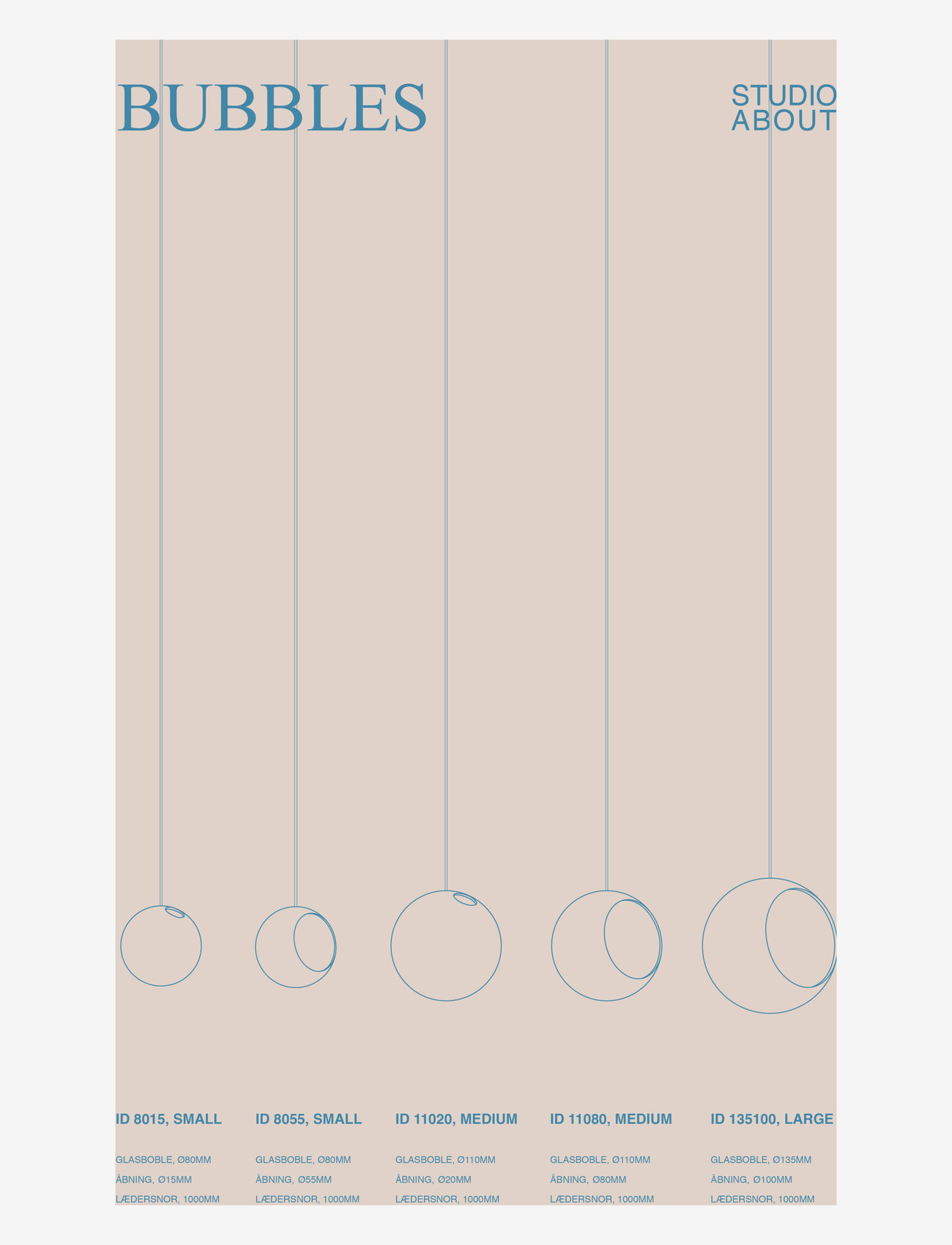 Studio About - HANGING FLOWER BUBBLE - julklappar under 500kr - smoke - 2