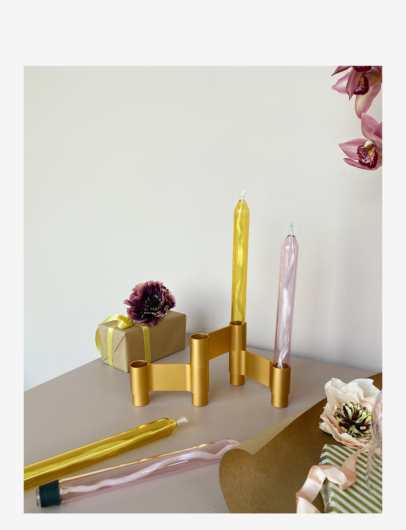 Studio About - LINK, CANDLE HOLDER - gifts below 15000kr - gold - 3