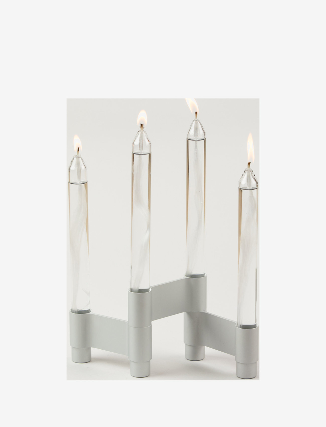 Studio About - LINK, CANDLE HOLDER - köp efter pris - matt silver - 2