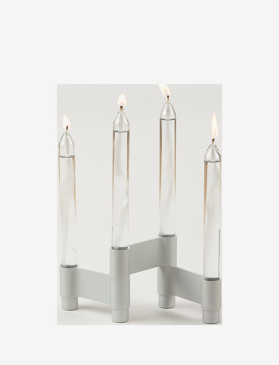 Studio About - LINK, CANDLE HOLDER - küünlaalused ja küünlajalad - matt silver - 2