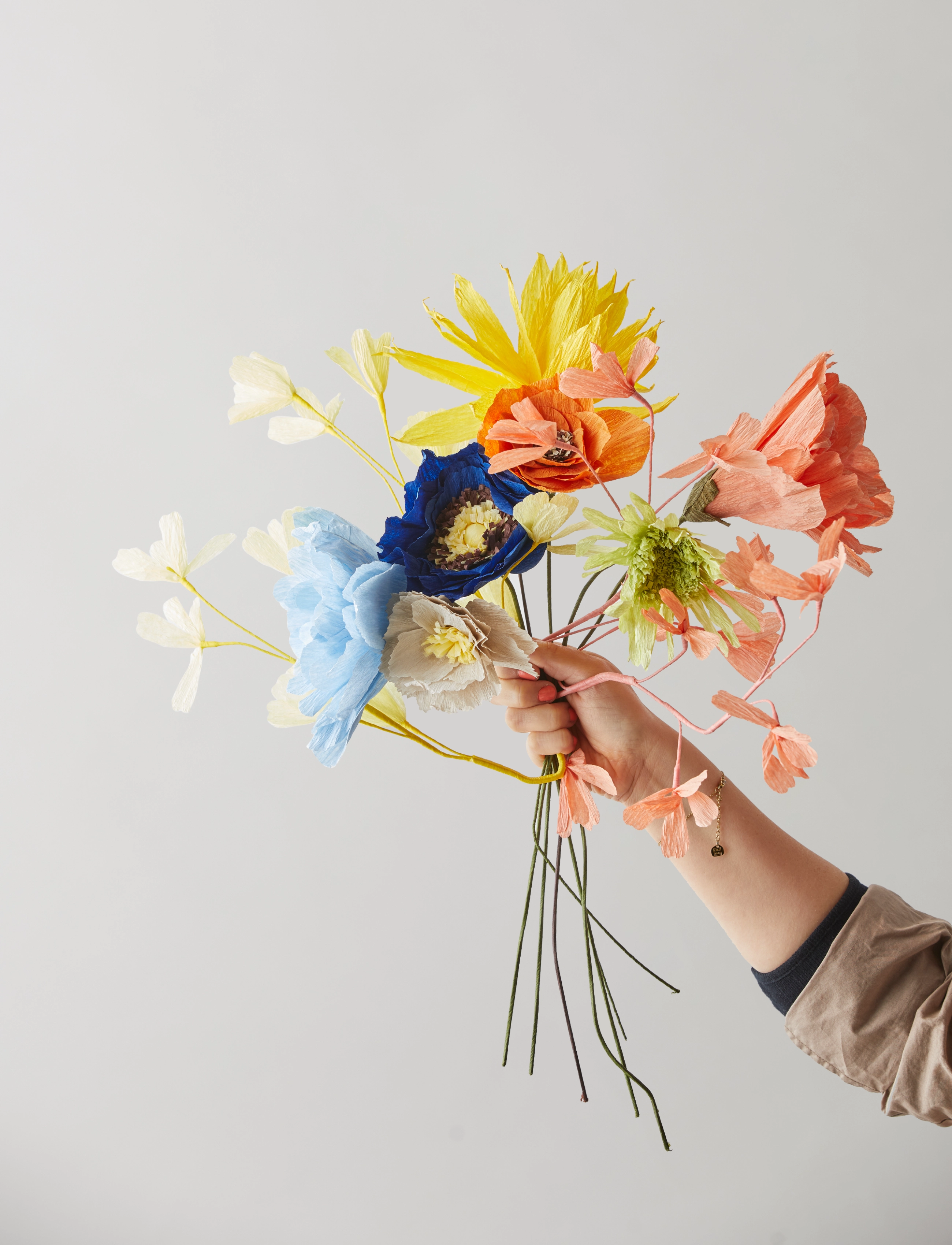 Studio About Paper Flower, L:42 cm, Decoration, Creme - Flowers, Homeware