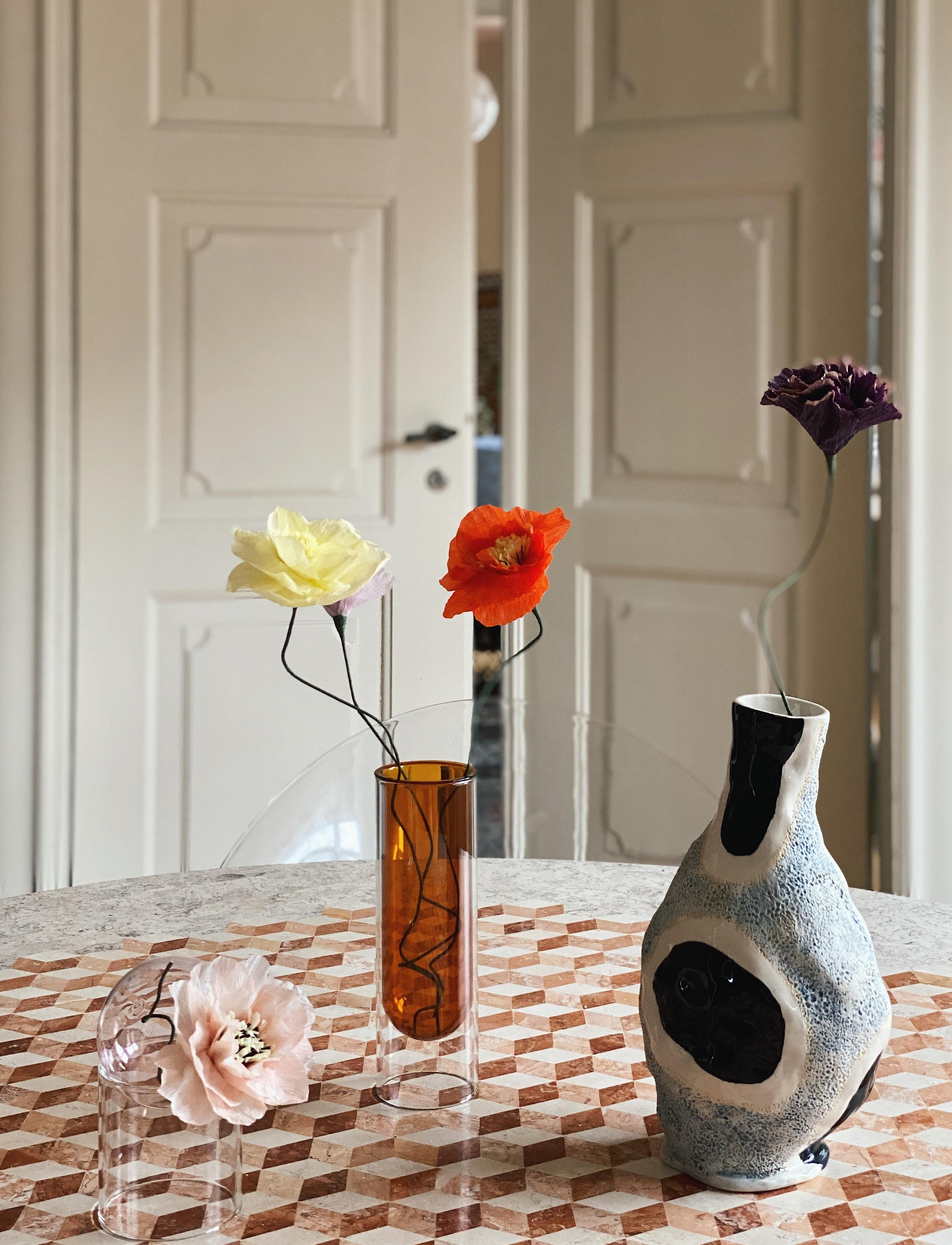 Studio About Paper Flower, L:13.0 cm, Decoration, Orange - Flowers, Homeware