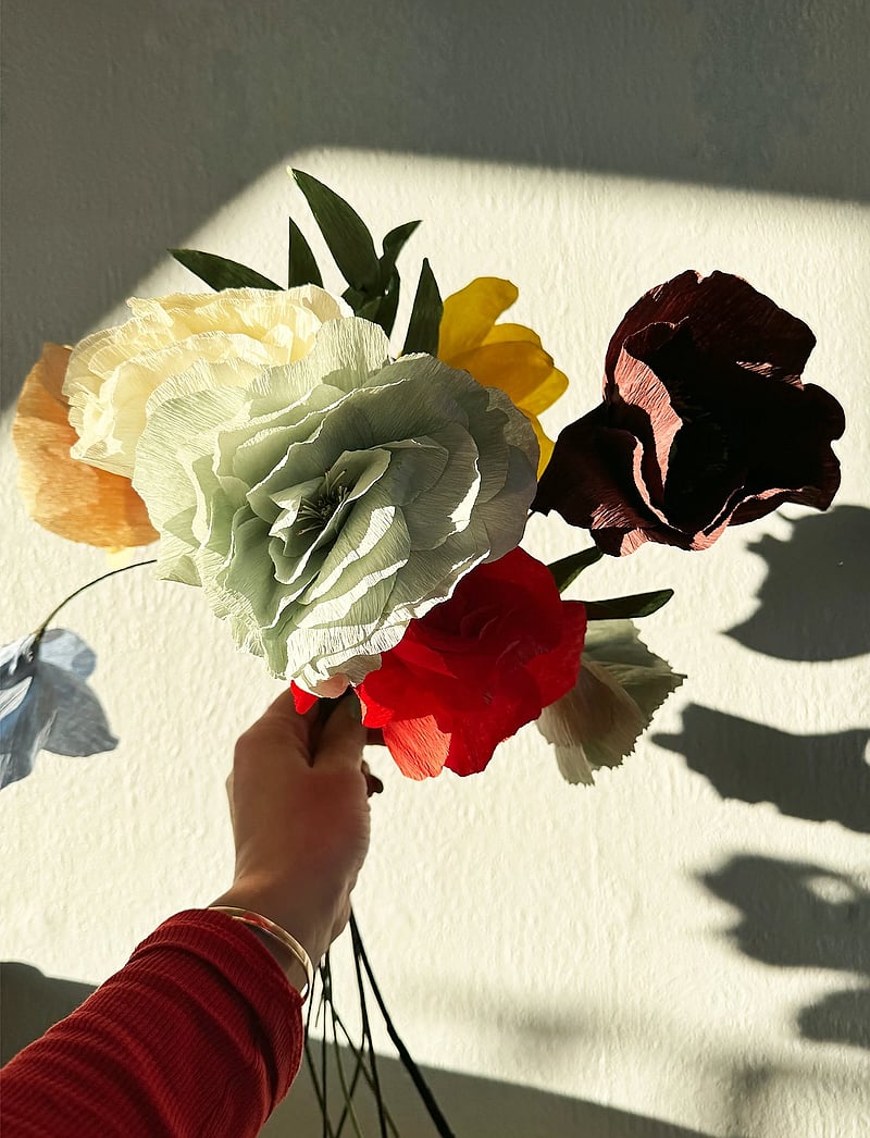 Studio About - PAPER FLOWER, POPPY, LIGHT BLUE - getrocknete blumen - light blue - 1